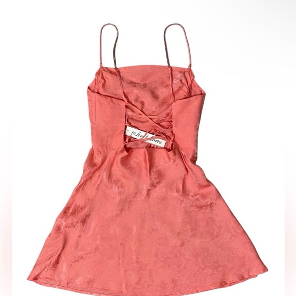 For Love And Lemons Pink Lace-Up Mini Dress NWT $325 - Picture 5 of 8